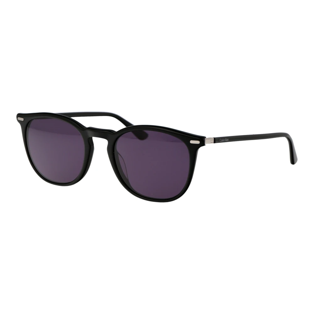 Calvin Klein Unisex Black Sunglasses, 52 Mm, Round Sunglasses