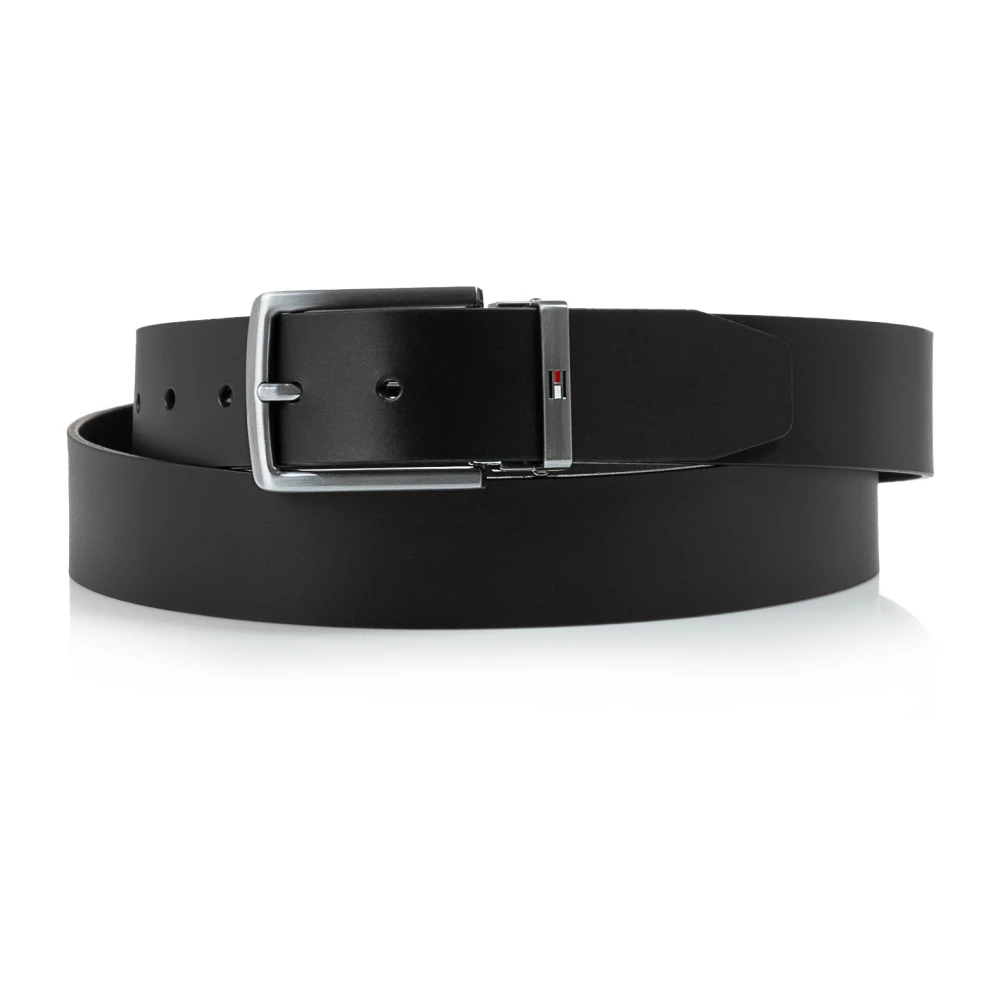 Tommy Hilfiger Heren leren riem zwart Black Heren