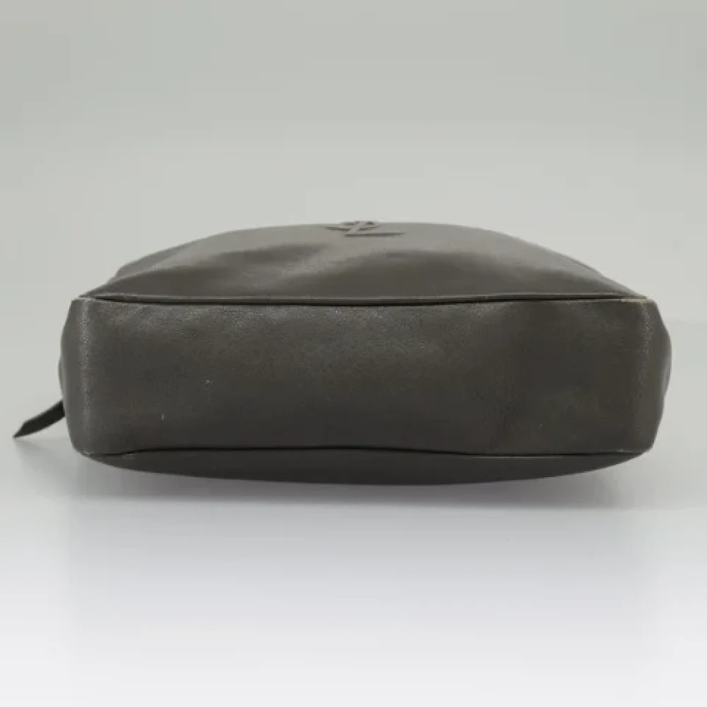 Saint Laurent Vintage Pre-owned Leather shoulder-bags Gray Dames
