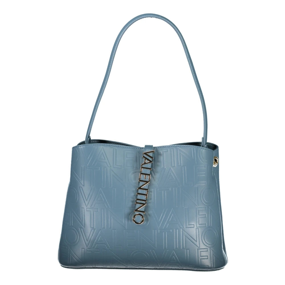 Valentino by Mario Valentino Blauwe Schoudertas met Afneembare Band en Contrasterende Details Blue Dames