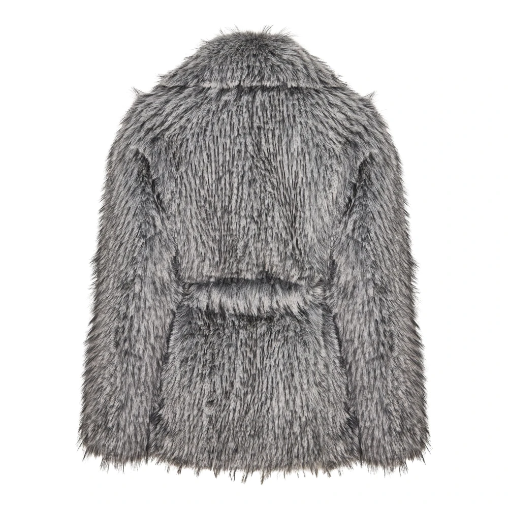 Cesare Gaspari Faux Fur & Shearling Jackets Gray Dames