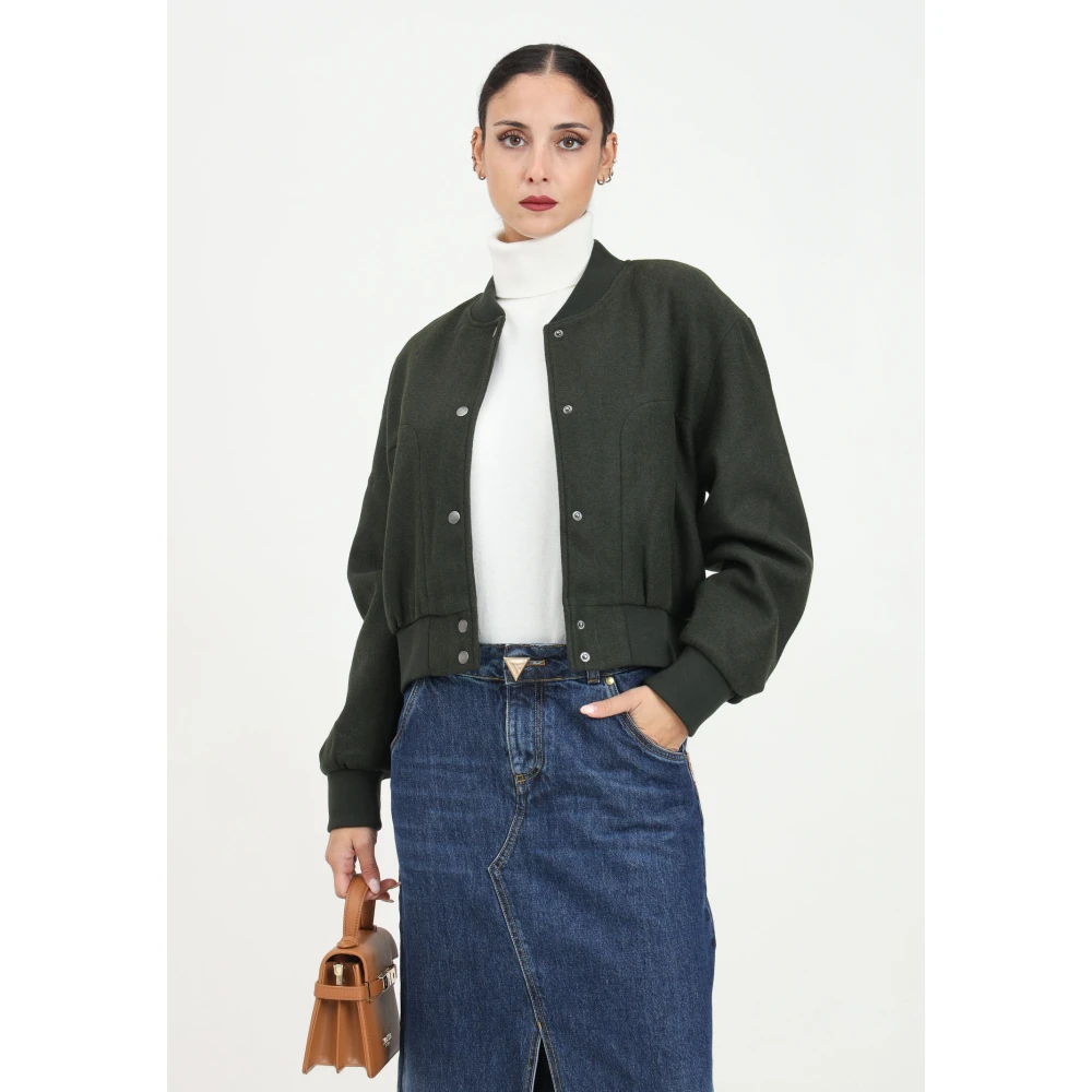 Only Groene Bomberjack Modern Ontwerp Green Dames
