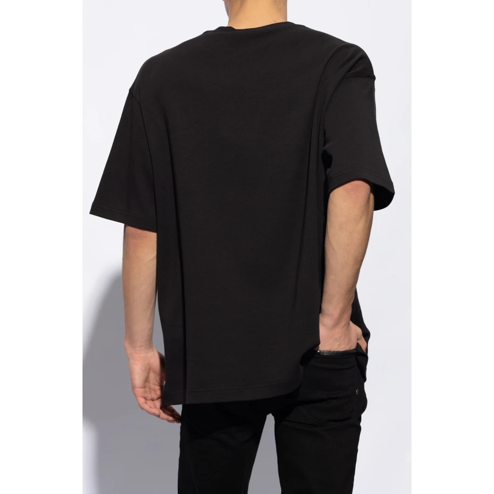 Versace Jeans Couture Bedrukt T-shirt Black Heren