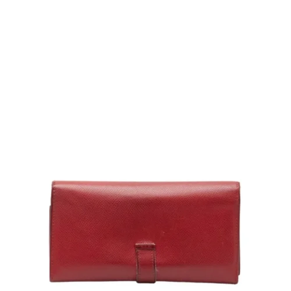 Hermès Vintage Pre-owned Canvas wallets Red Dames