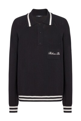 polo-noir-avec-logo-brode