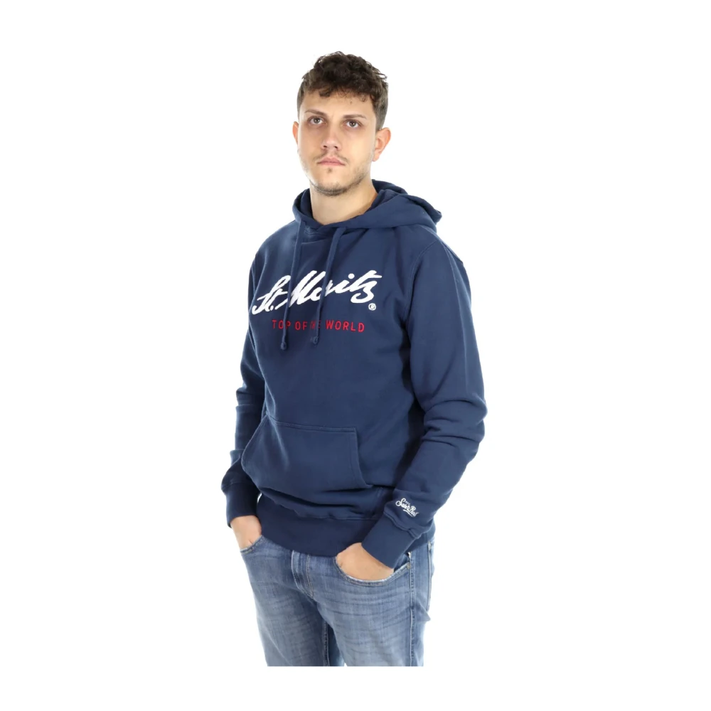 Saint Barth Hoodie met stijl Blue Heren