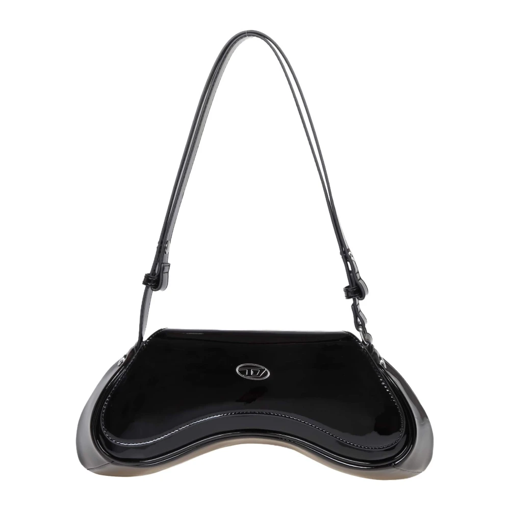 Diesel Sac À Bandoulière Noir Brillant Femme Sacs Noir  