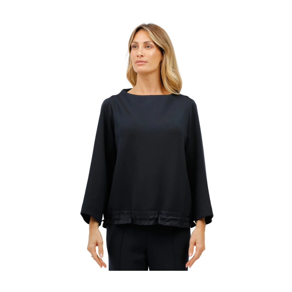 MeiMeiJ Scuba Stof Top Blue Dames