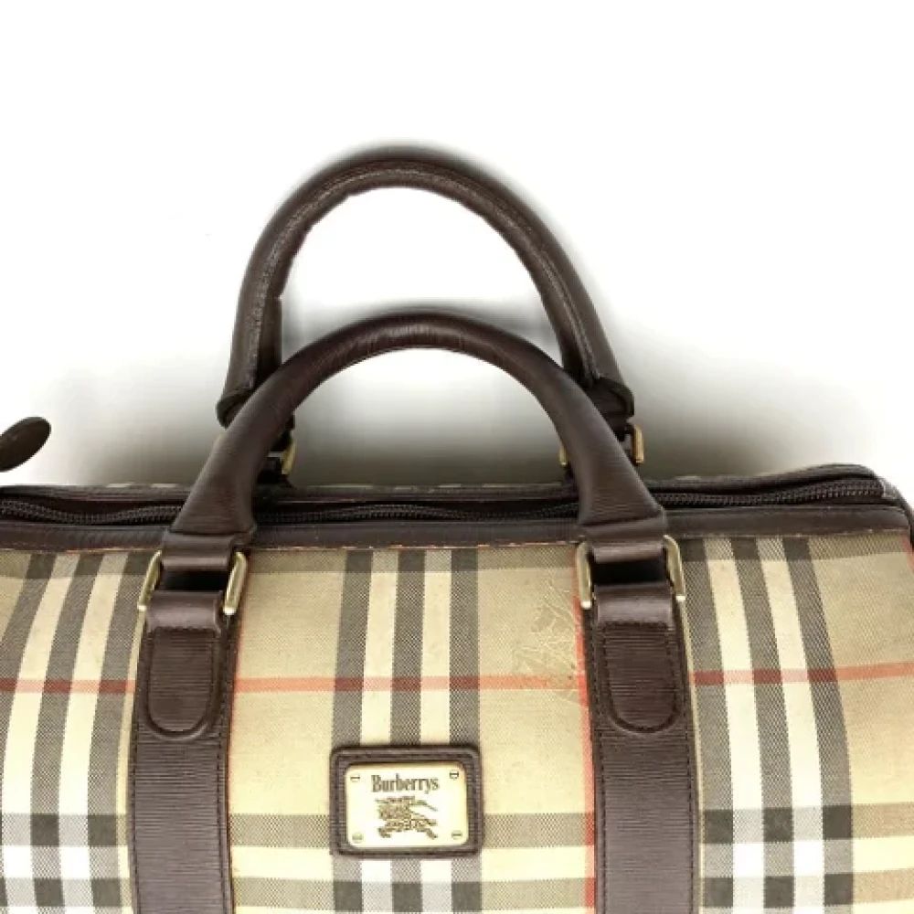 Burberry Vintage Pre-owned Leather handbags Beige Dames