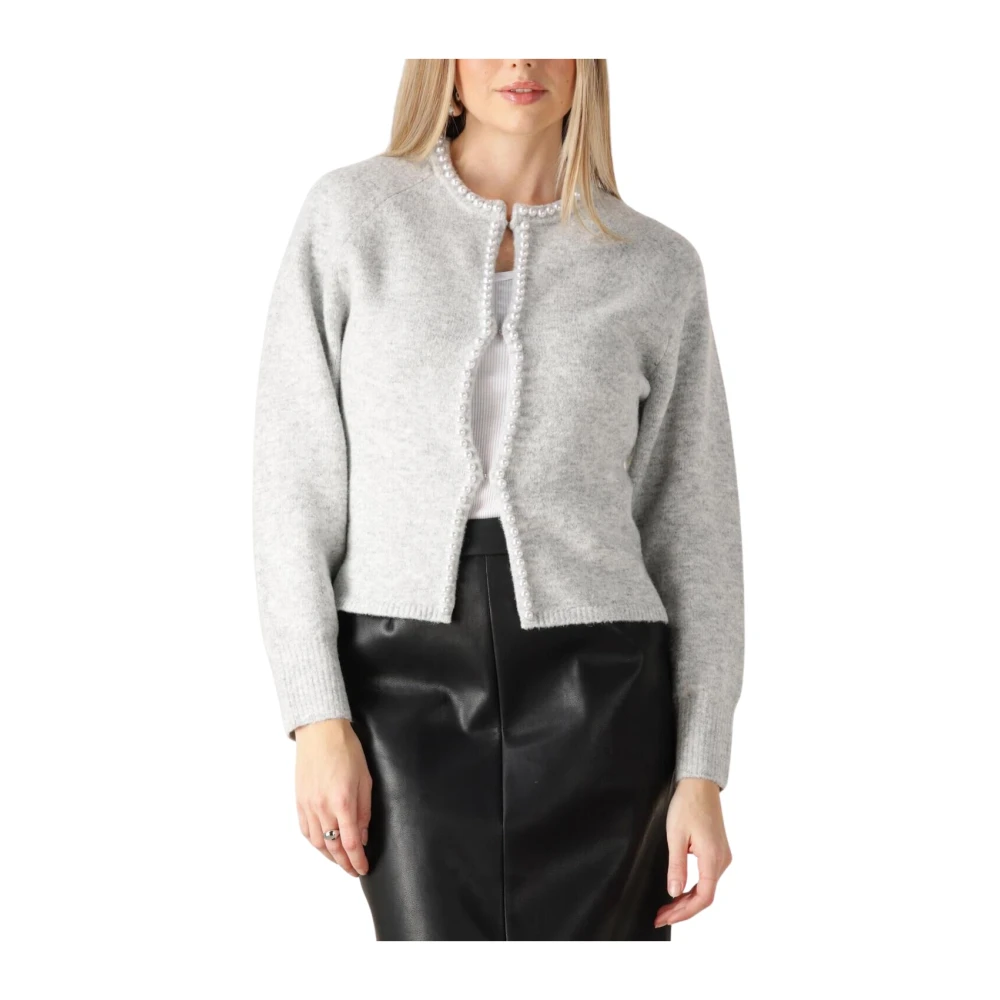 NEO NOIR Parel Gebreid Vest White Dames