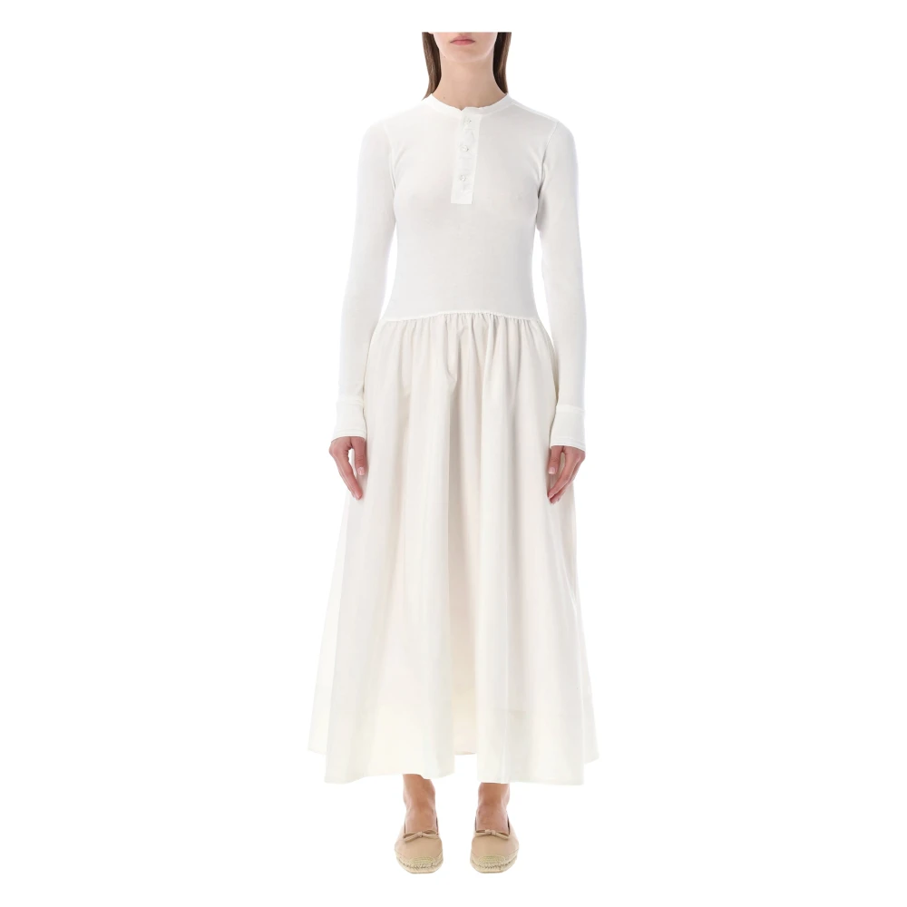 Polo Ralph Lauren Women's White Long Dress Henley Top