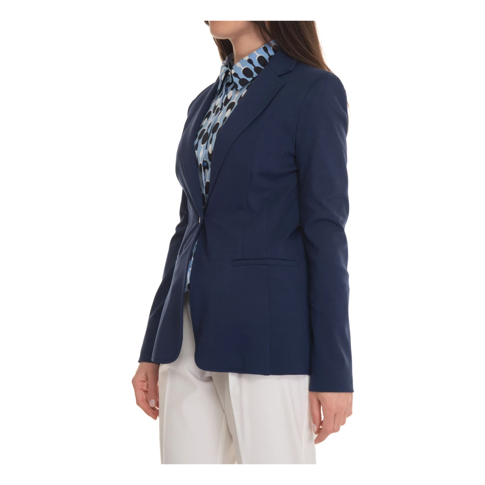 Pennyblack 1-Knoop Allegra Jersey Jas Blue Dames
