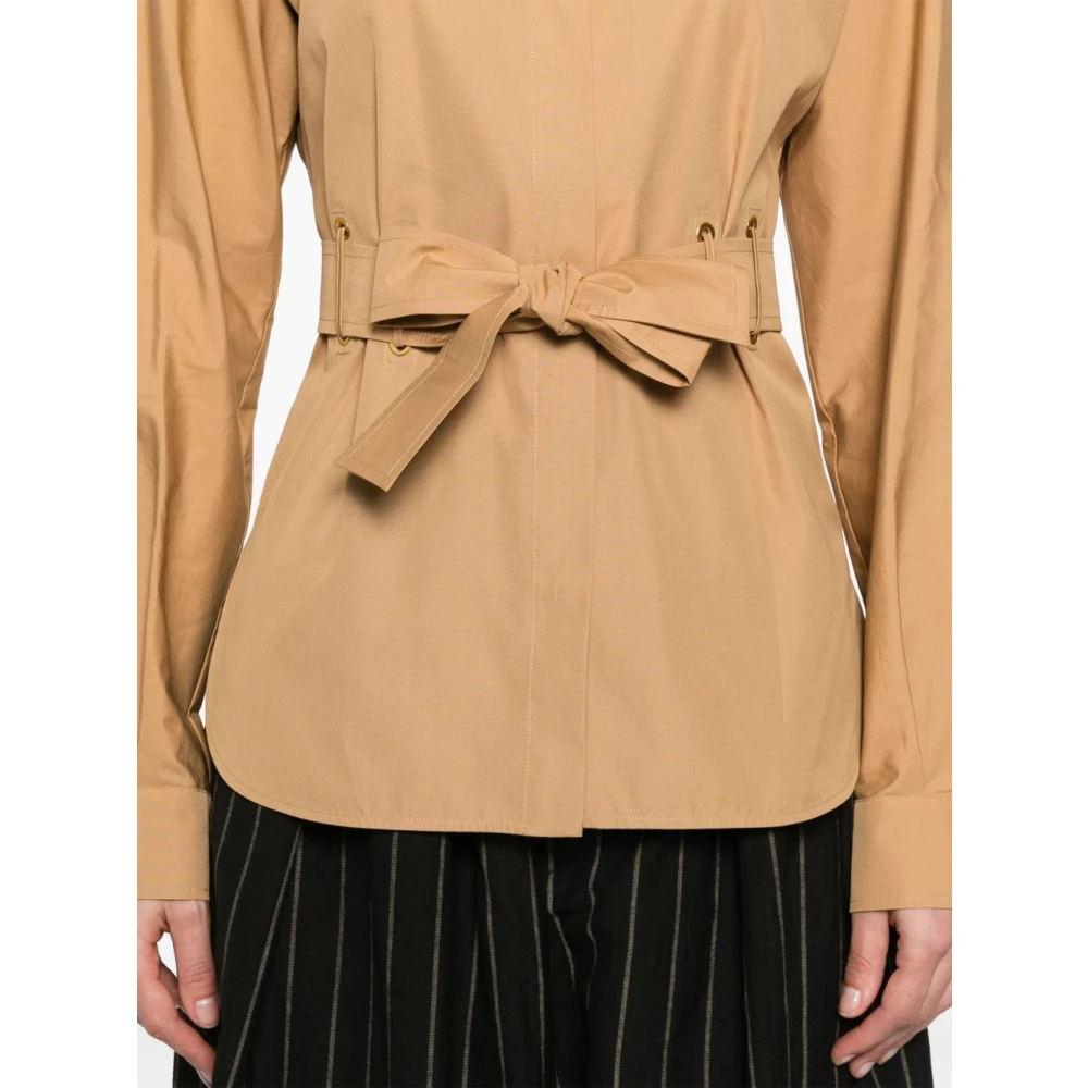 Max Mara Bruine Blouse Dameskleding Brown Dames