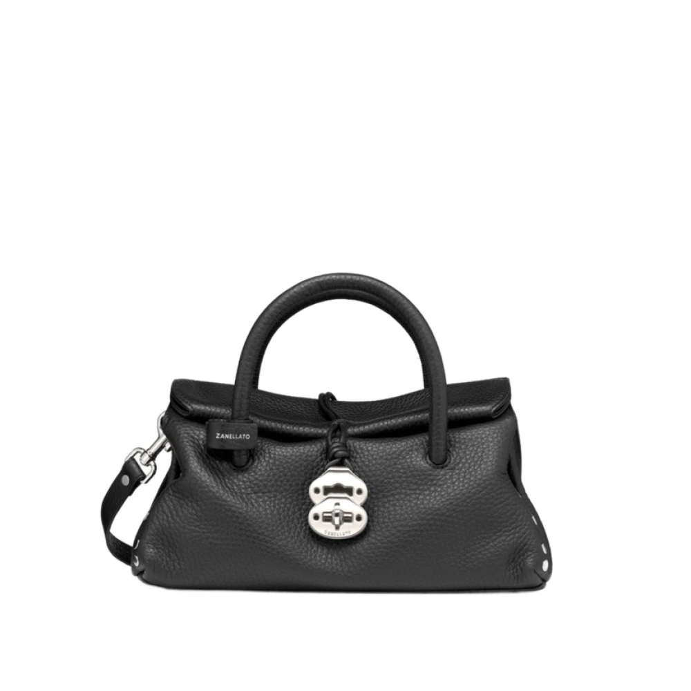 Zanellato Women's Black Dotta Grained Leather Bag S - Handbags - One Size - Bags
