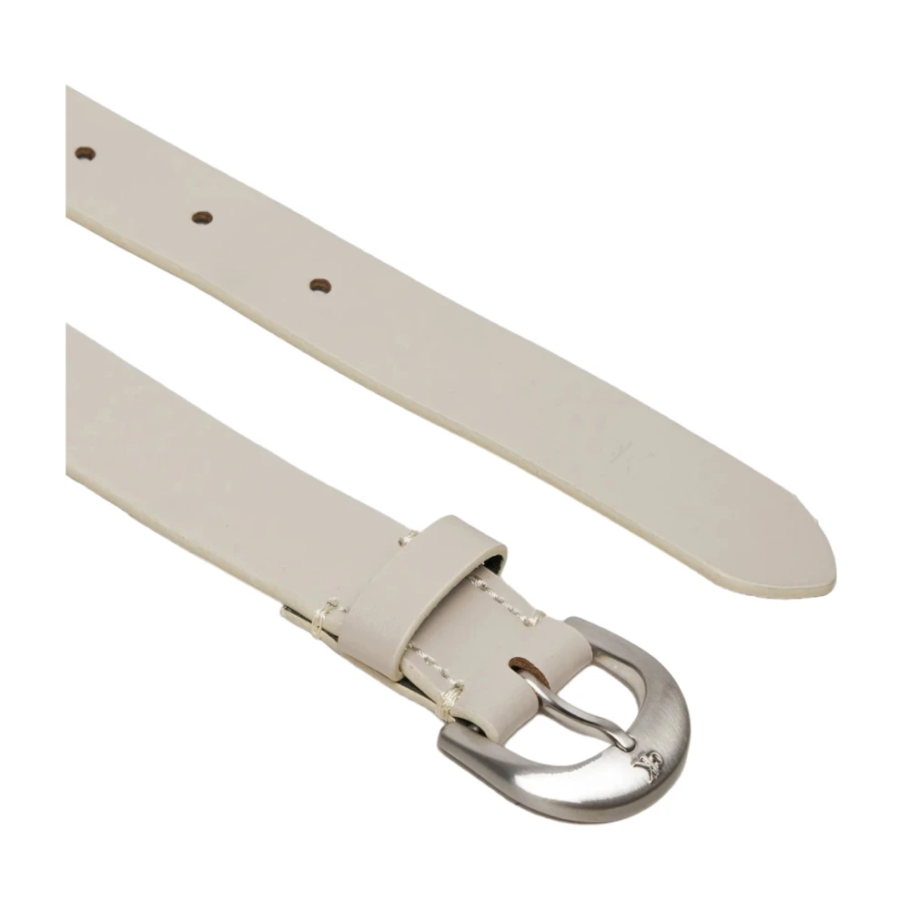Calvin Klein Jeans Casual Pin Gesp Leren Riem Beige Dames