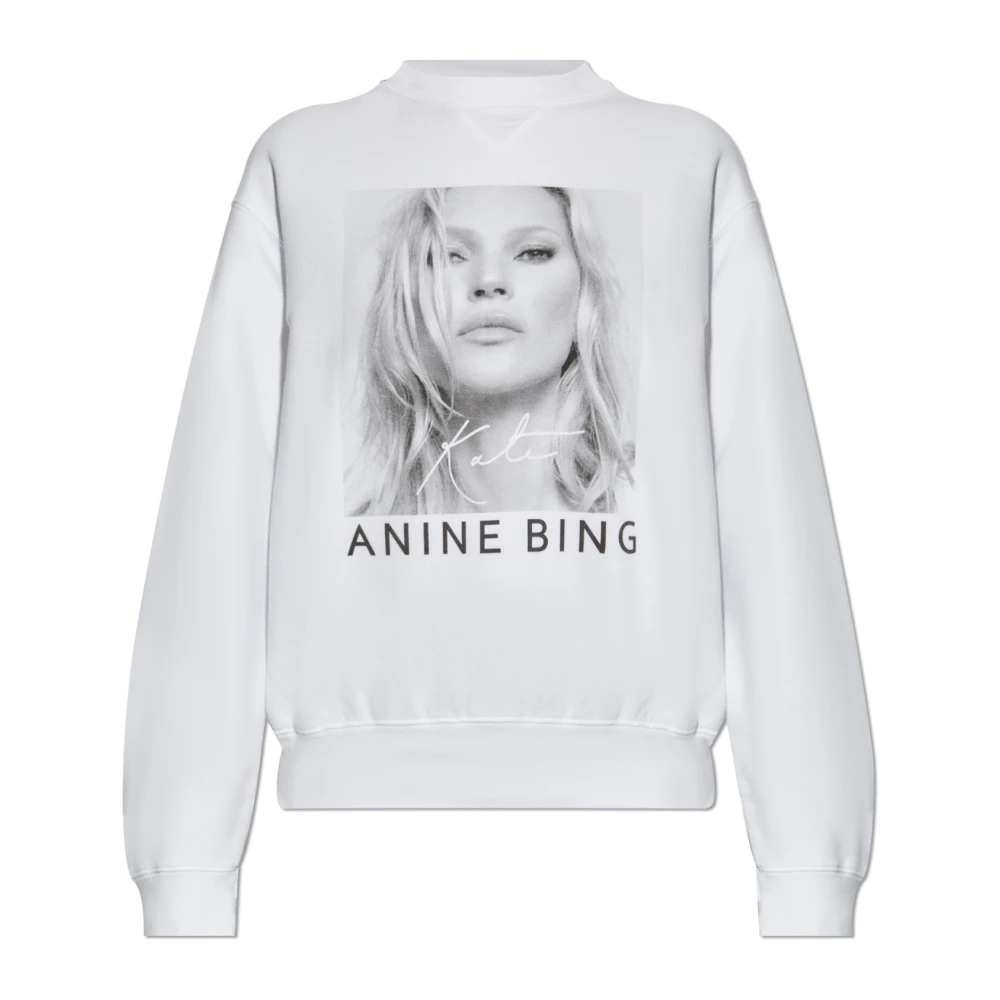Anine Bing Gedrukte Sweatshirt White Dames