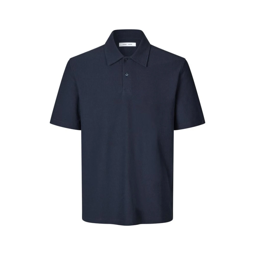 Samsøe Polo Shirt in Scandinavische Stijl Blue Heren