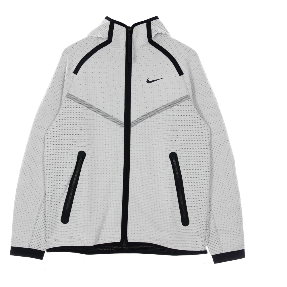 Nike Lichtgewicht capuchontrui met rits White Heren