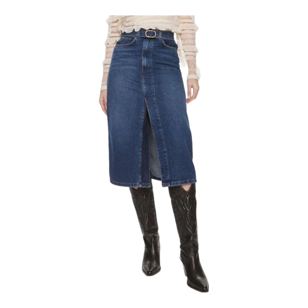 Twinset Midi Rok voor Vrouwen Blue Dames