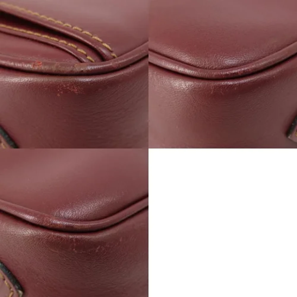 Cartier Vintage Pre-owned Leather shoulder-bags Red Dames