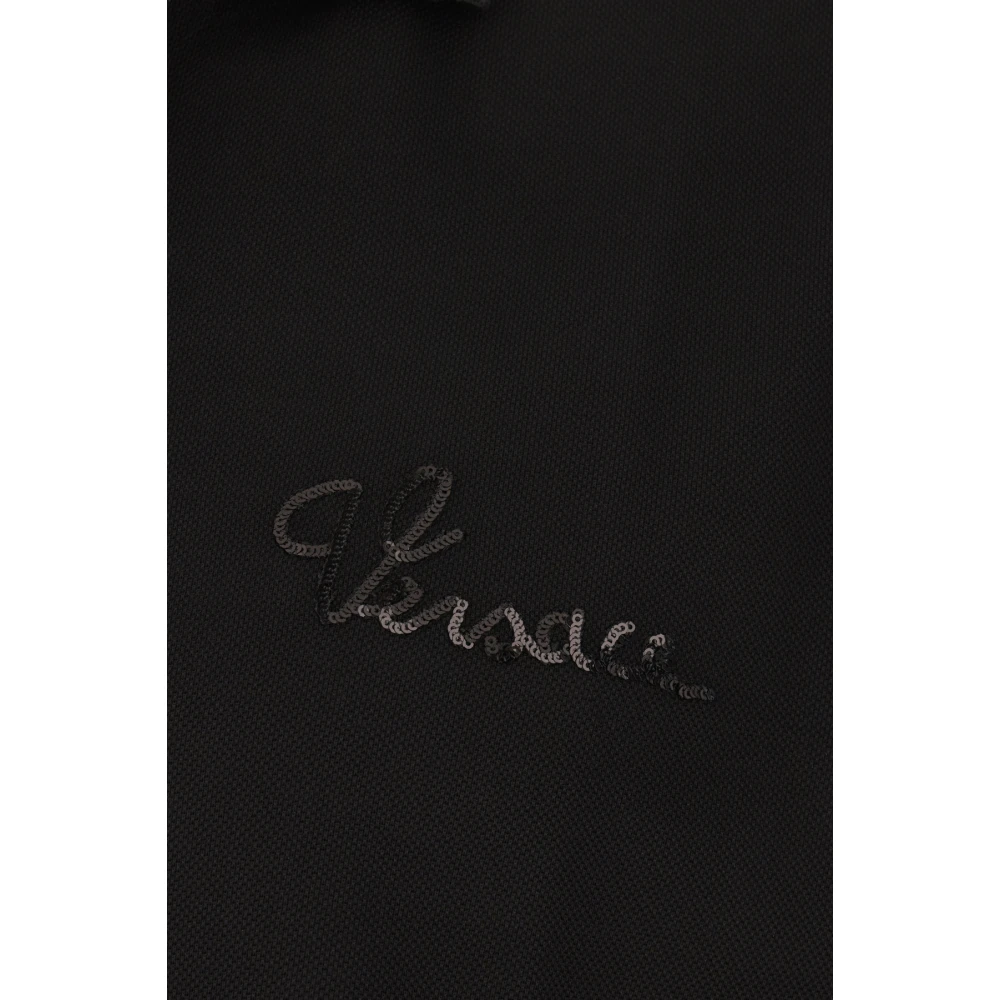 Versace Klassieke Polo Shirt voor Mannen Black Heren