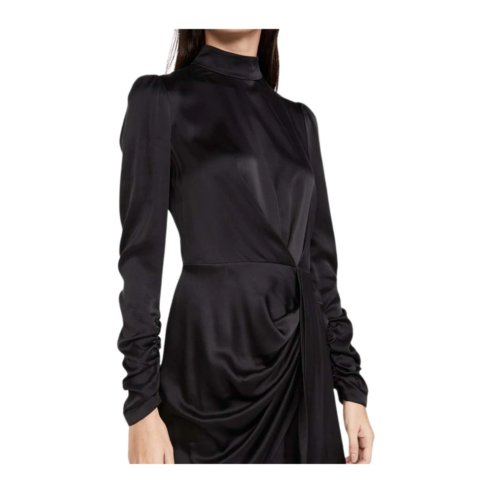 Zimmermann Zwart Gedrapeerd Mini Jurk Black Dames