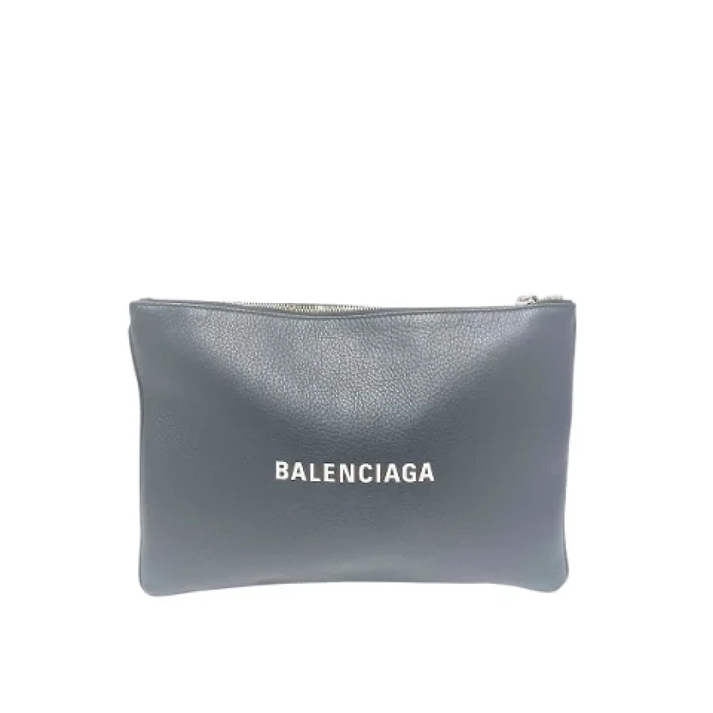 Balenciaga Vintage Pre-owned Leather clutches Black Dames