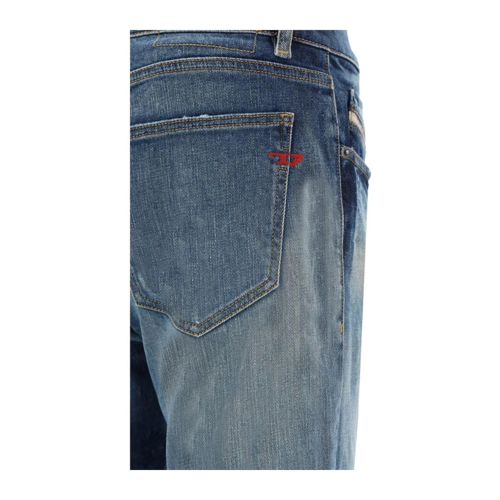 Diesel Jeans met geborduurd logo Blue Heren