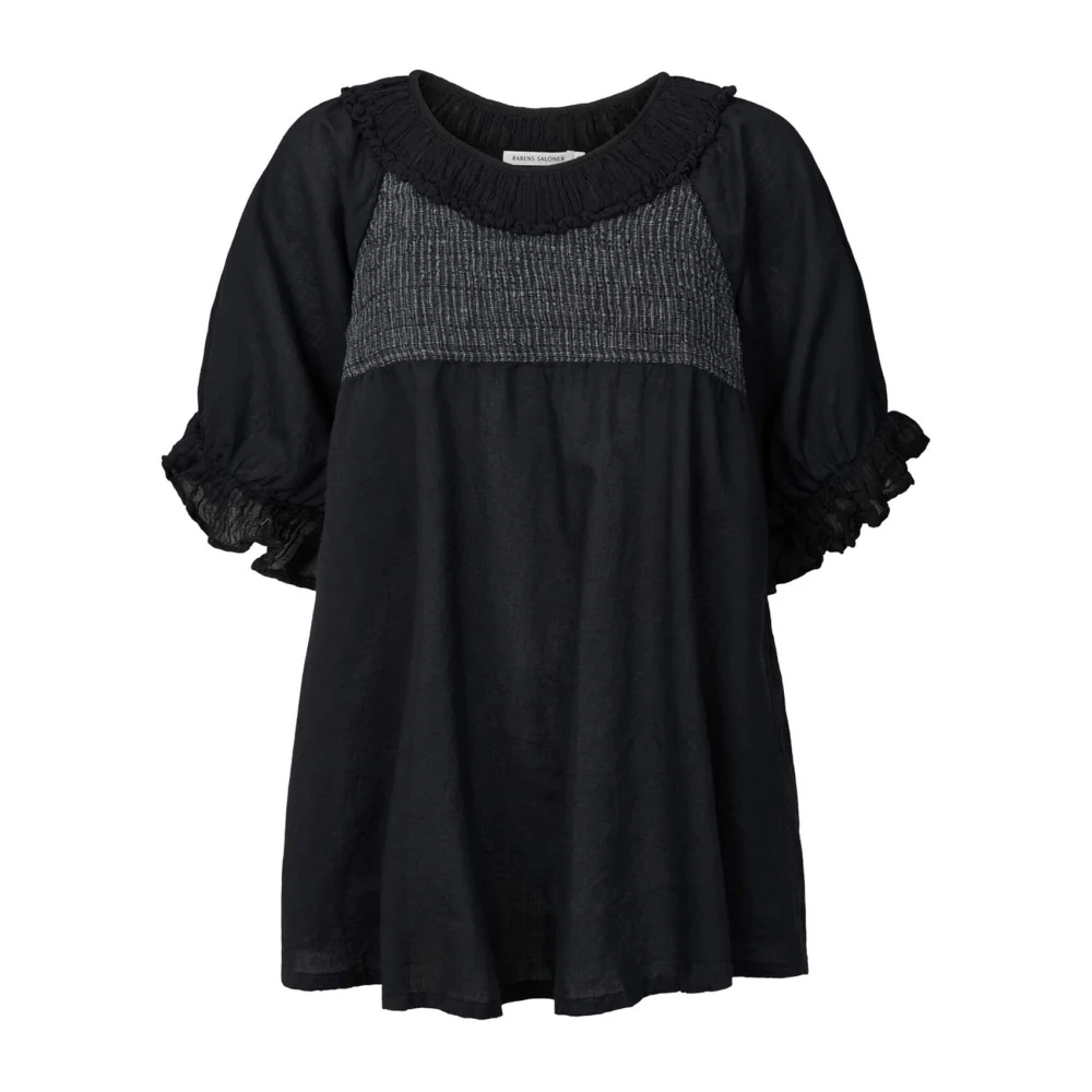 Rabens Saloner Zwarte Angel Top Dorita Blouse Black Dames