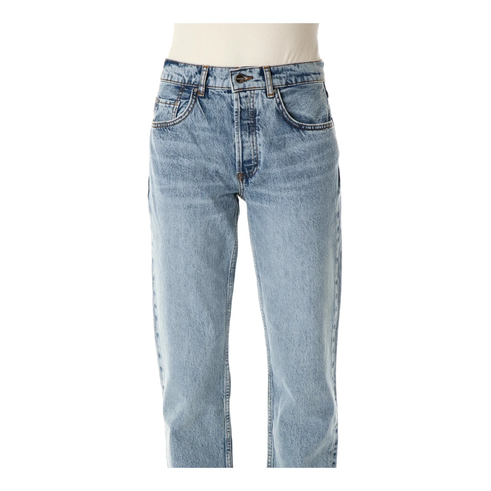 Anine Bing High Waist Straight Fit Jeans Blue Dames