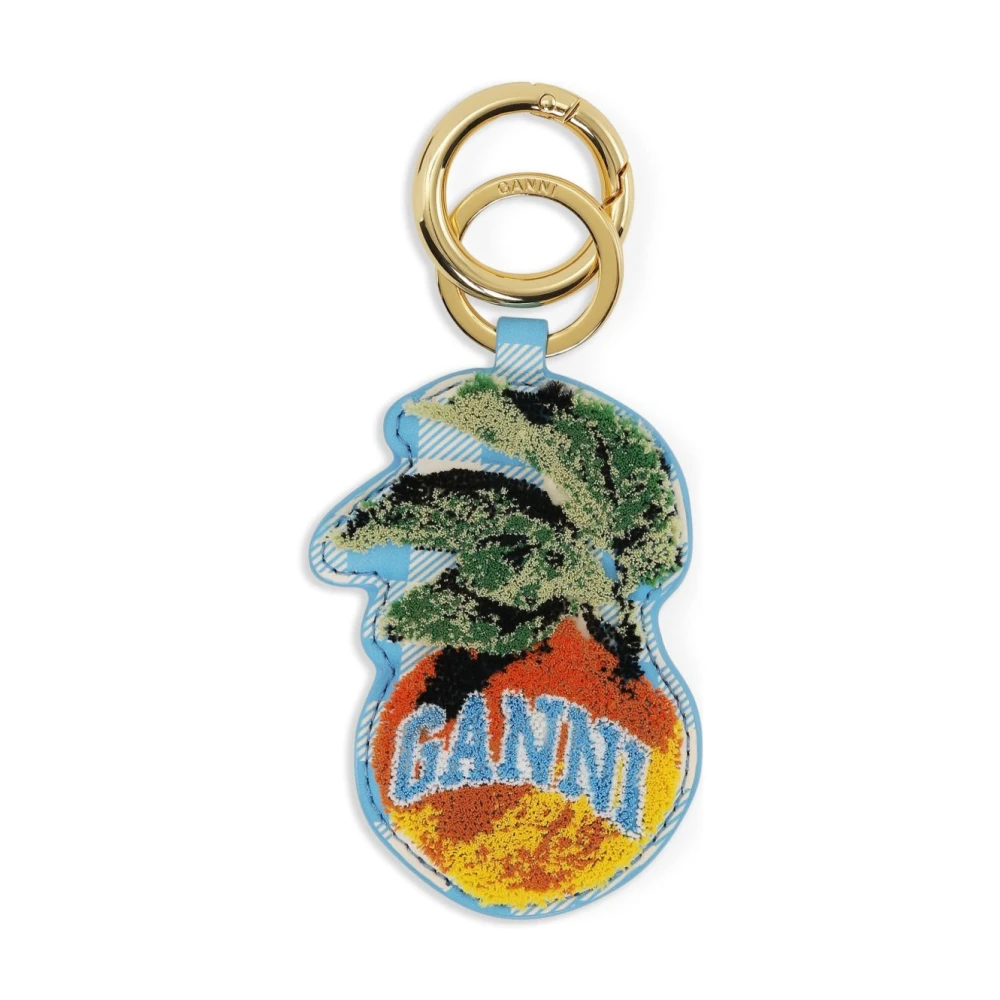 Ganni Multicolor Keychains, Female, One Size, Blue Keychain Stylish Accessory
