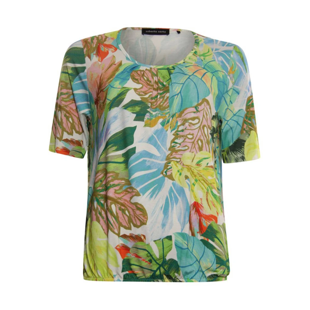 Roberto sarto Blouson O-Neck T-shirt voor vrouwen Multicolor Dames