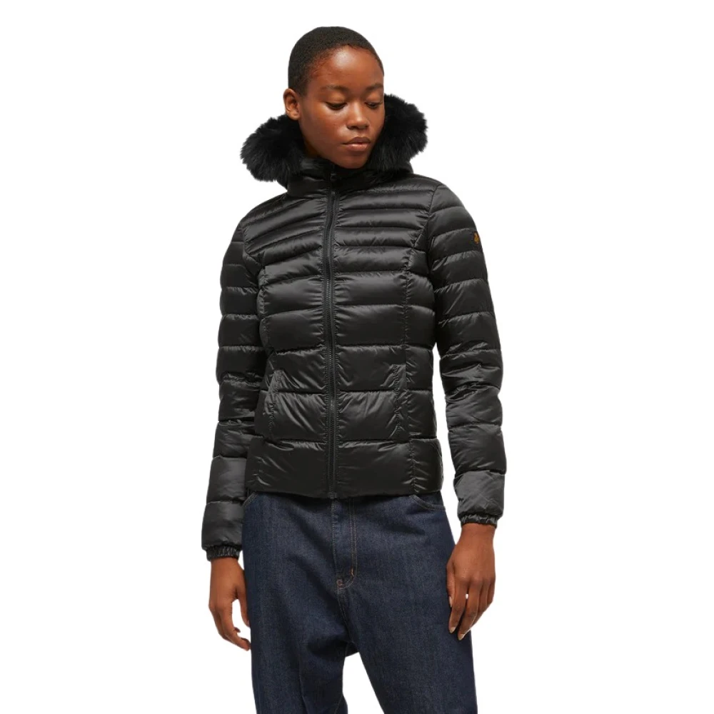 RefrigiWear Bontgevoerde capuchonjas voor dames Black Dames