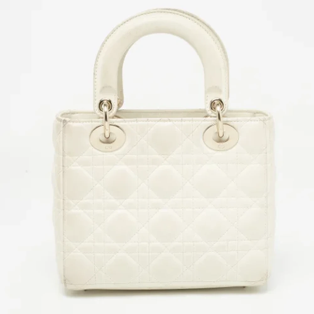 Dior Vintage Pre-owned Leather totes White Dames