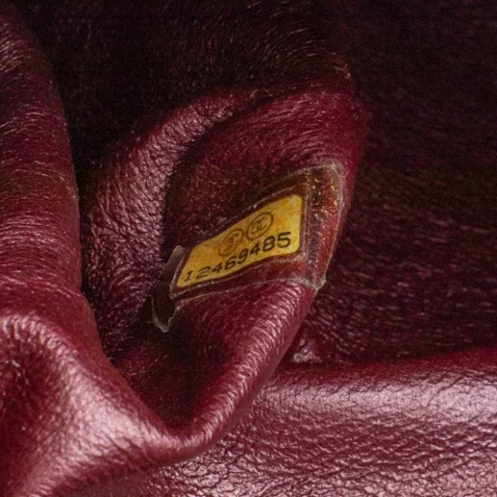 Chanel Vintage Pre-owned Leather chanel-bags Purple Dames
