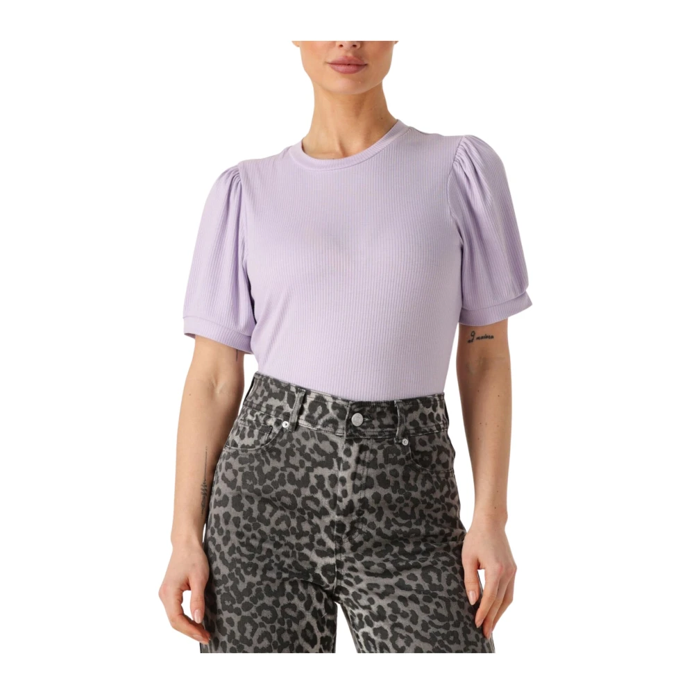 Minus Vrouw Purper Tops Dames, Paars, Xs, Polyester, Johanna Tee