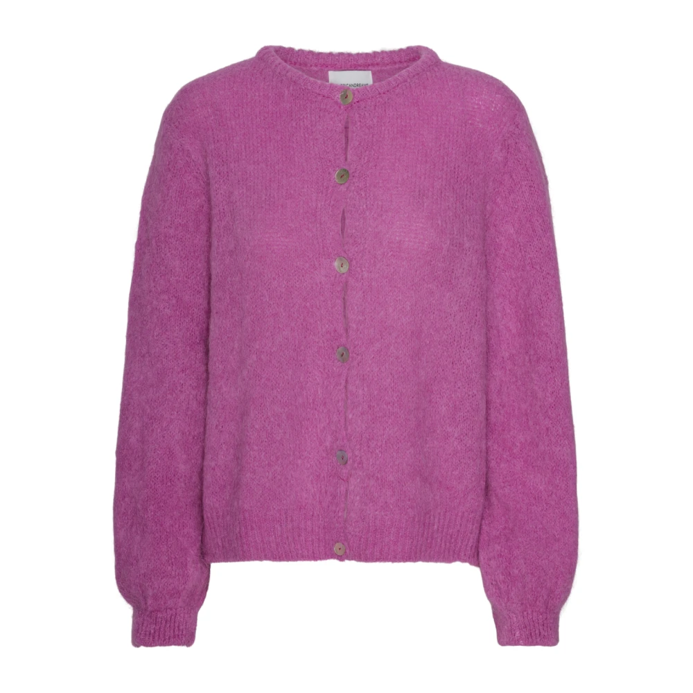 American Dreams Mjuk Alpacka Cardigan Pärlemor Lila Purple, Dam