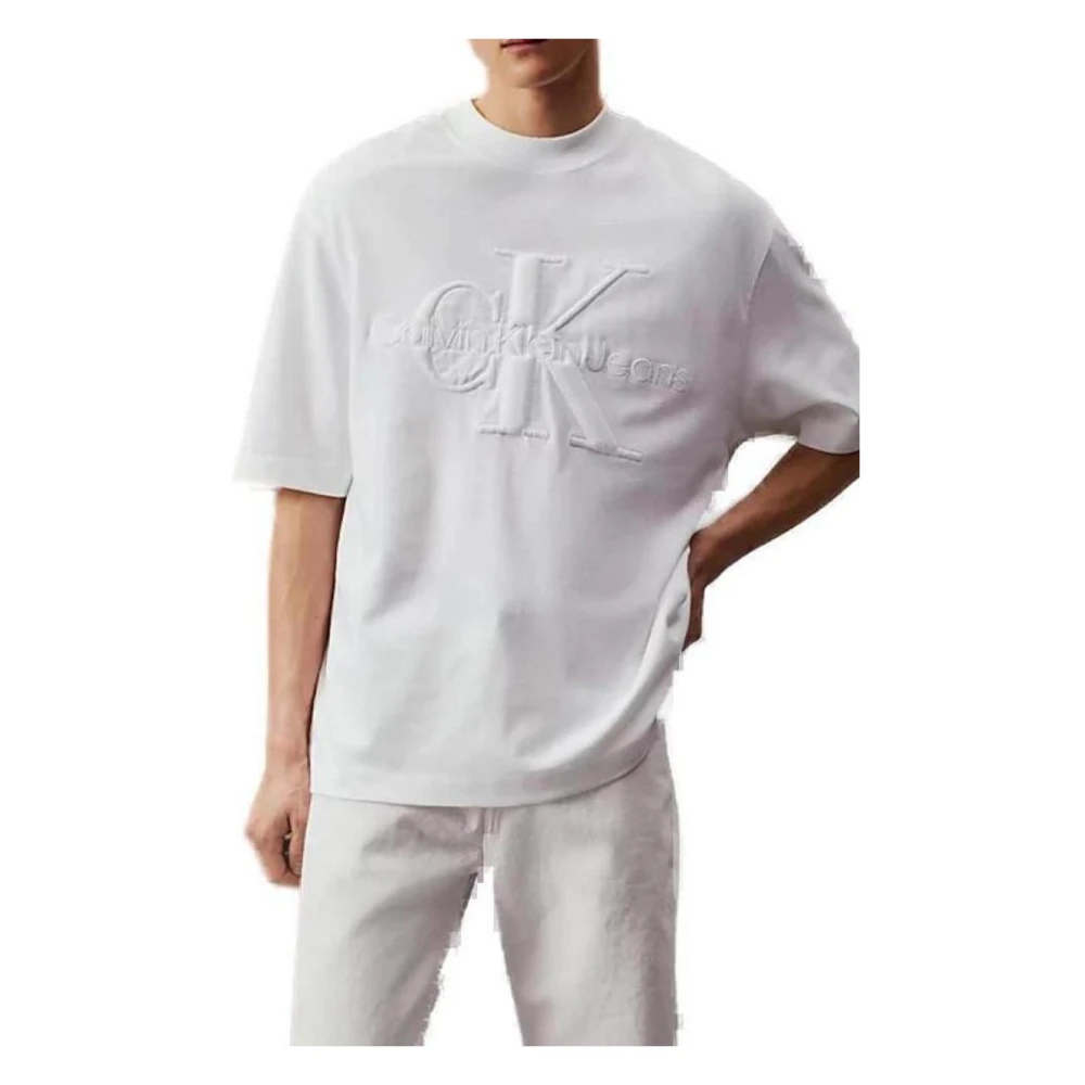Calvin Klein Jeans Premium Monologo T-Shirt Lente Zomer Collectie White Heren