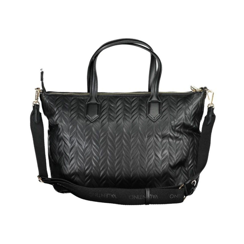 Valentino by Mario Valentino Zwarte polyethyleen handtas met verstelbare band Black Dames