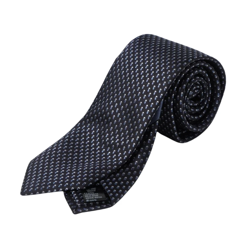 Dolce & Gabbana Men's Black Dot Pattern Silk Necktie
