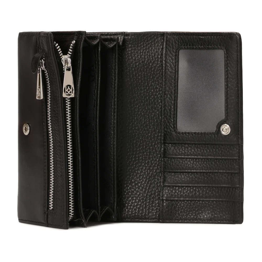 Kazar Universele zwarte leren portemonnee Black Dames