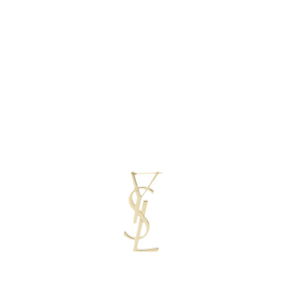 Saint Laurent Women's Yellow Brooches, One Size, Cassandre Gold Earring