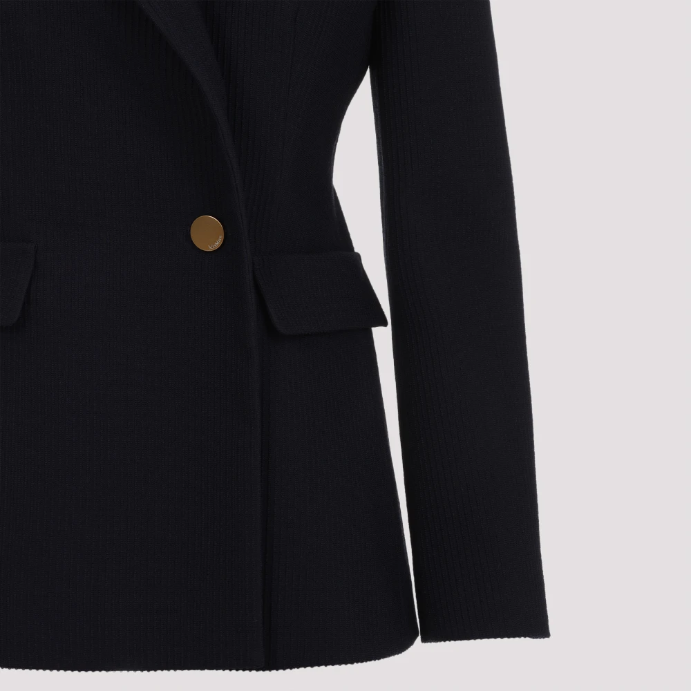 Max Mara Blauwe Wolmix Elegante Jas Blue Dames