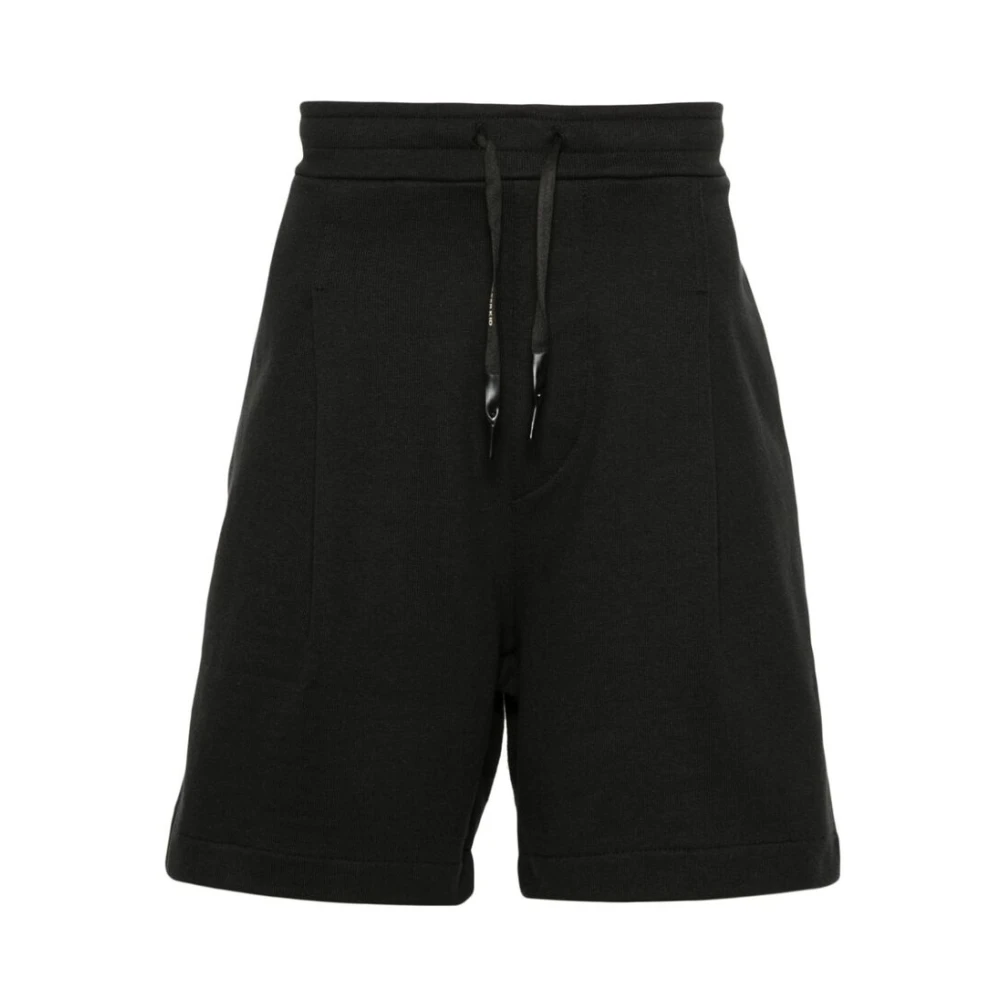 A Paper Kid Zwarte Katoenen Jersey Shorts Black Heren