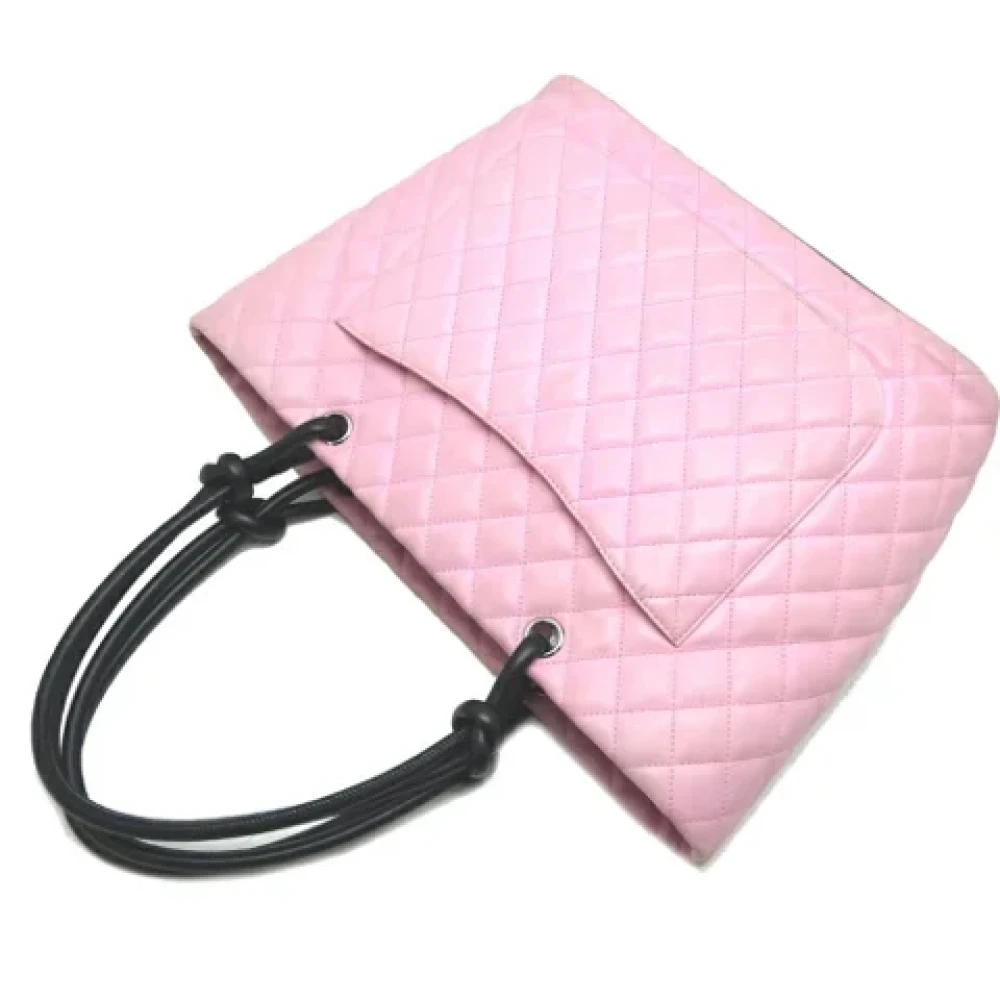 Chanel Vintage Pre-owned Leather chanel-bags Pink Dames
