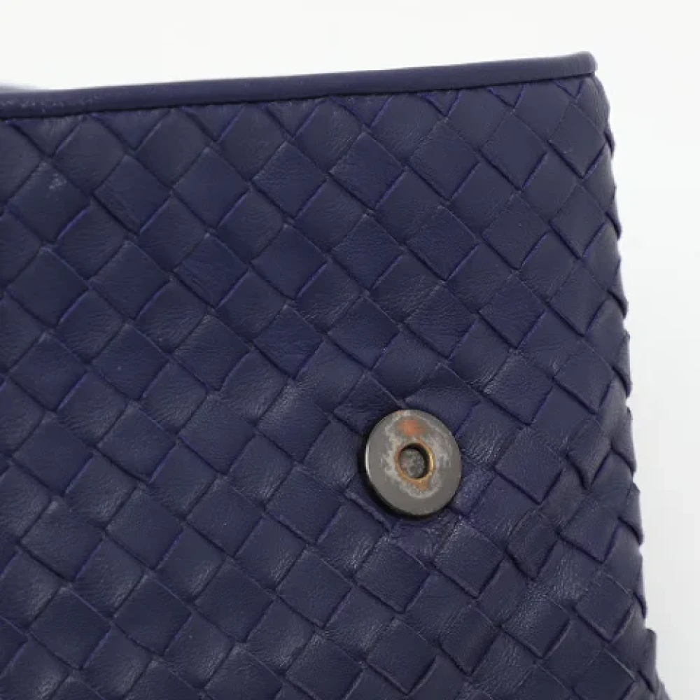 Bottega Veneta Vintage Pre-owned Leather shoulder-bags Blue Dames