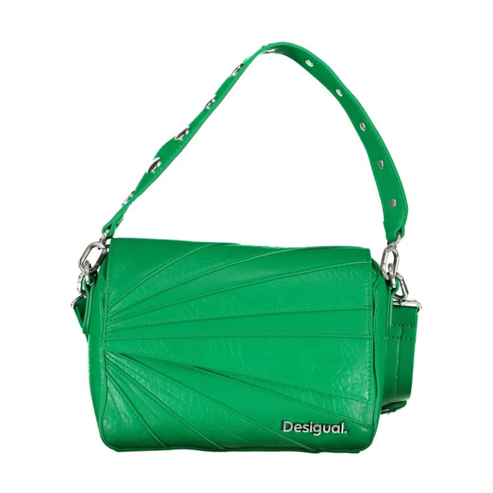 Desigual Groene Polyethyleen Handtas met Afneembare Banden Green Dames