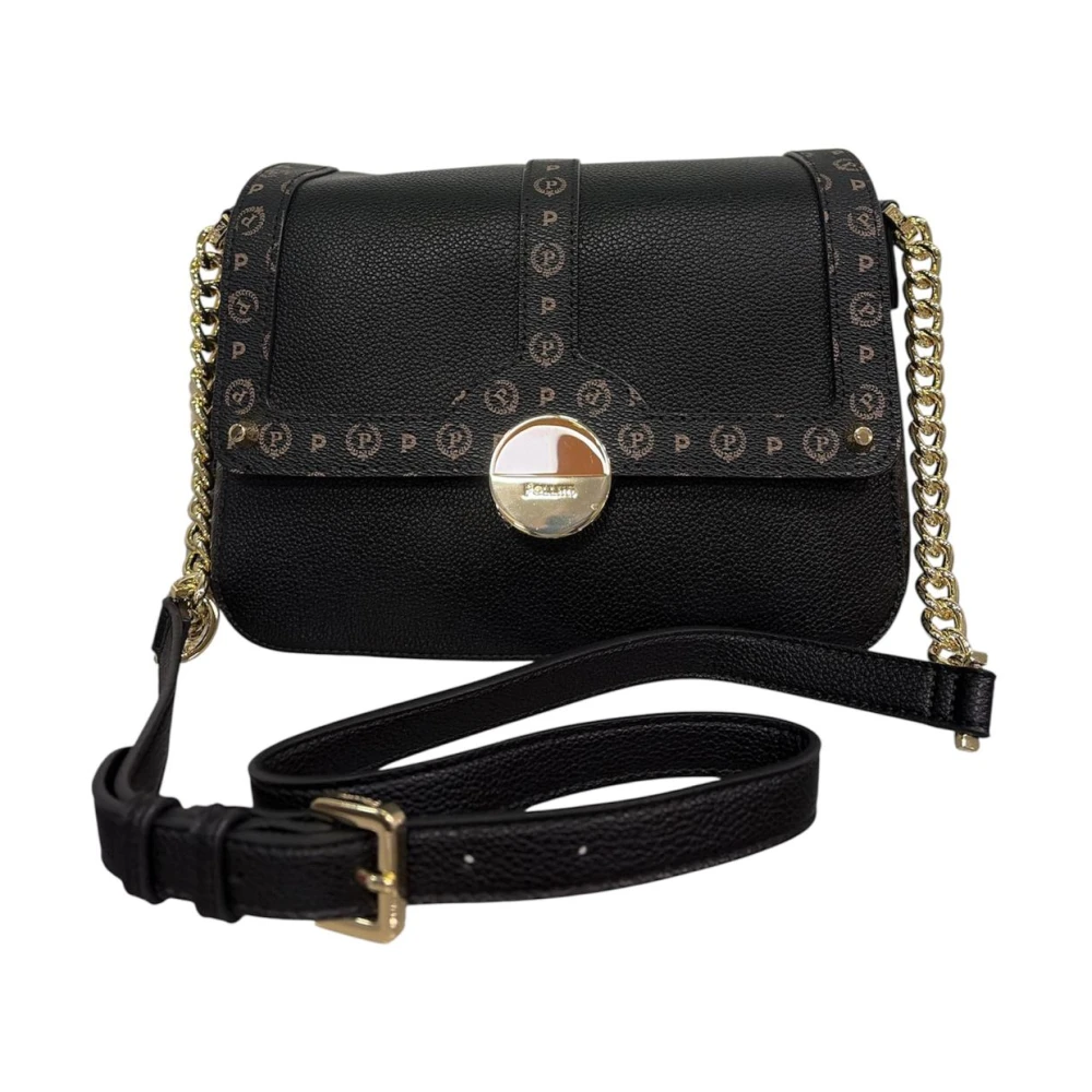 Pollini Women's Black Flap Crossbody Bag - Cross Body Bags - One Size - Bags