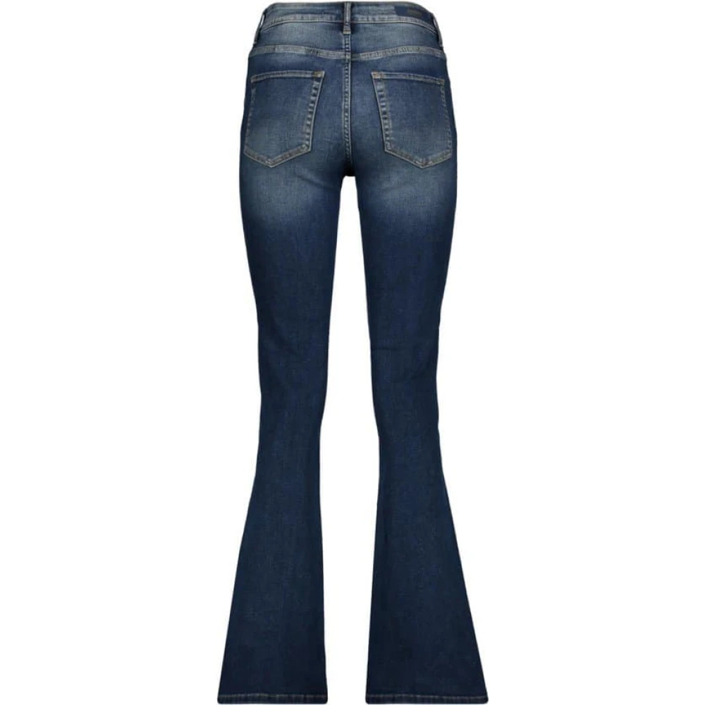 Raizzed Donkerblauwe High Waist Bootcut Jeans Blue Dames