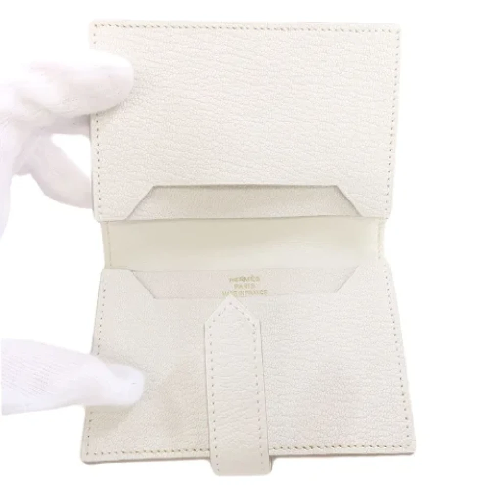 Hermès Vintage Pre-owned Leather wallets White Dames